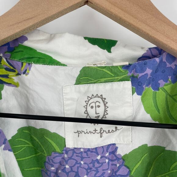 Anthropologie Printfresh Hydrangea Hideaway Pajama Set Cotton Sleepwear Size 1X - Picture 5 of 12